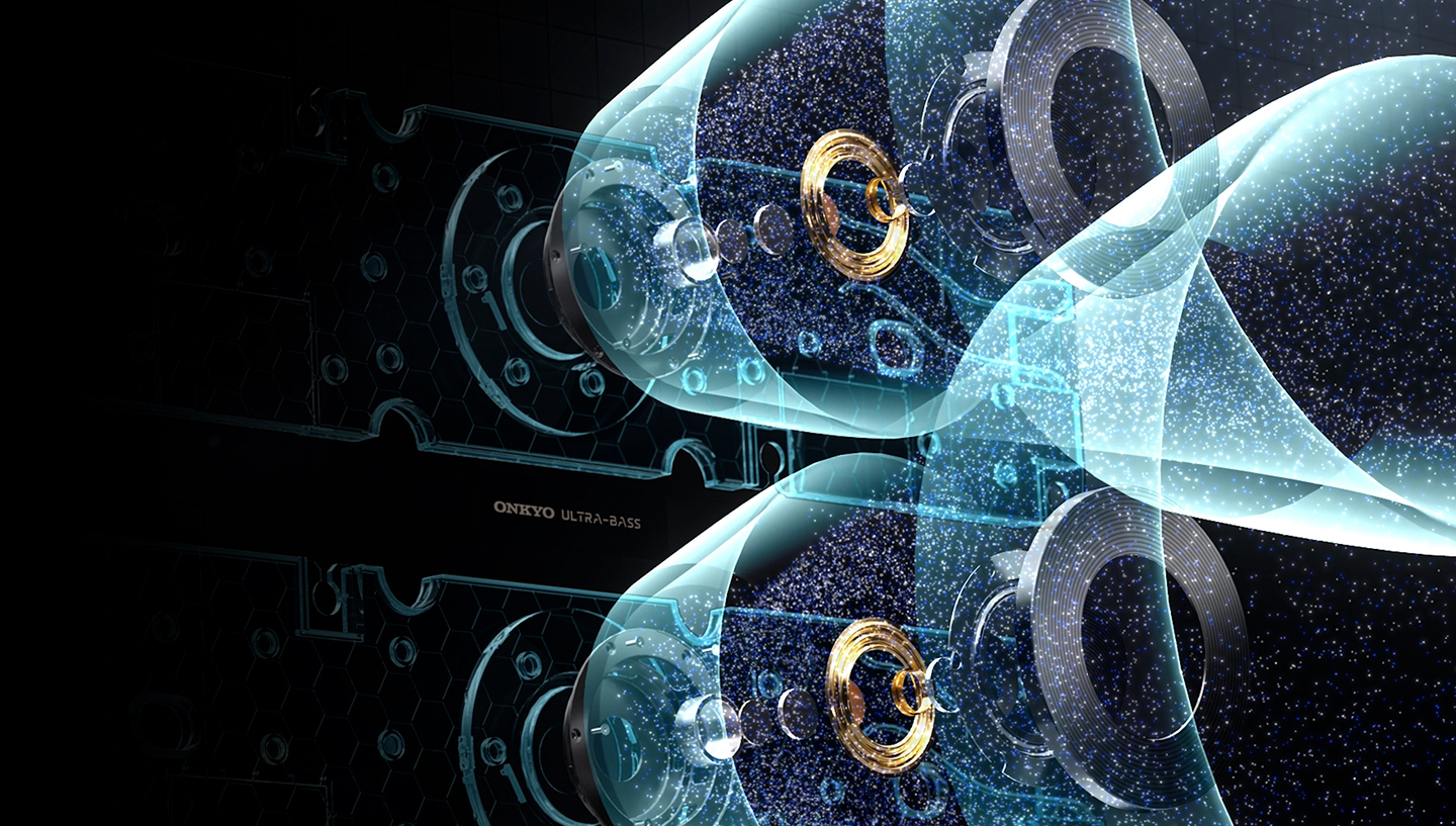 Built-in ONKYO Subwoofers