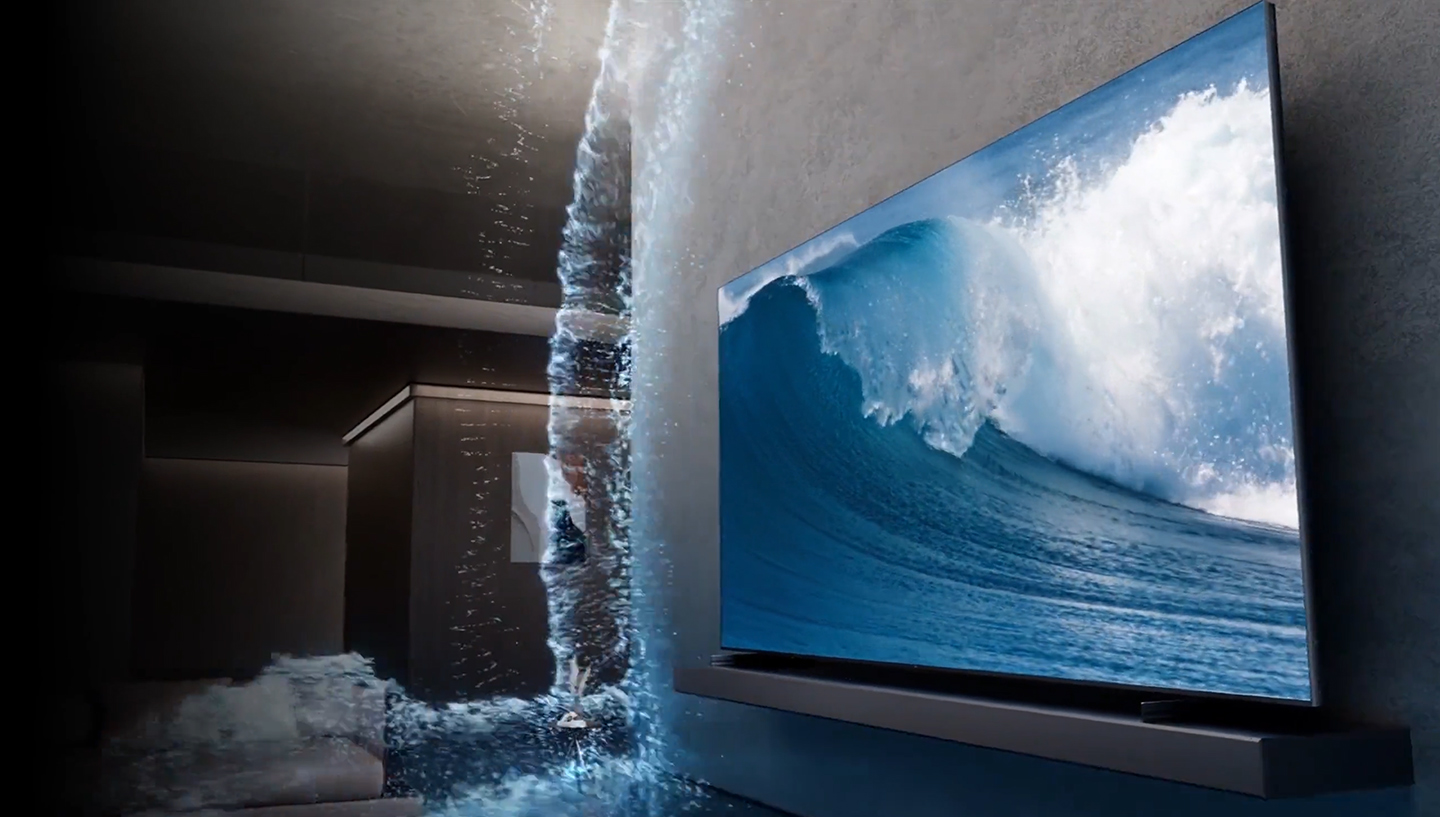 Built-in ONKYO Up-Firing Speakers 