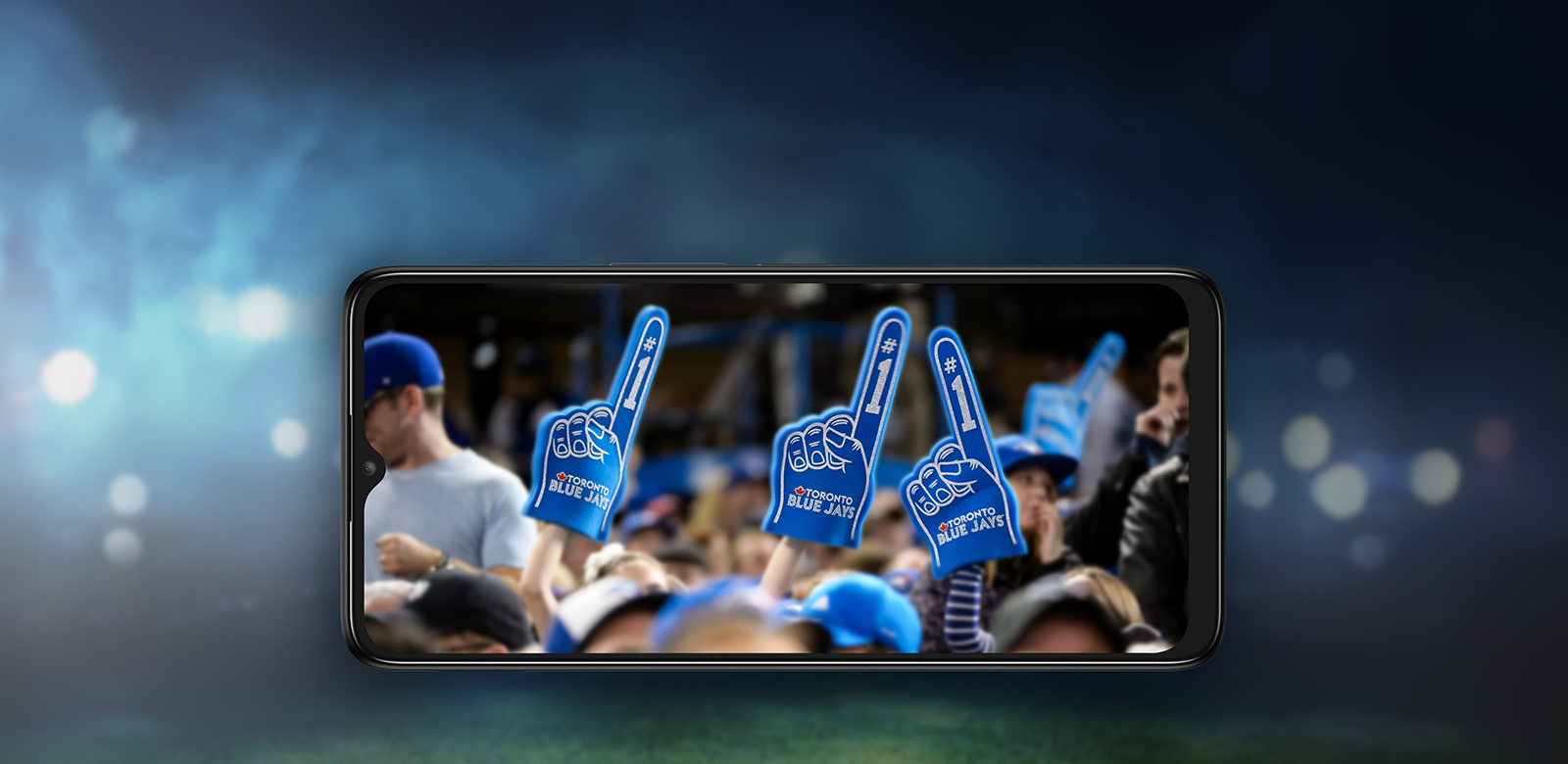 phone screen featuring rolling green hills