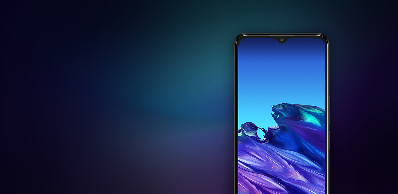 Phone with blue lockscreen