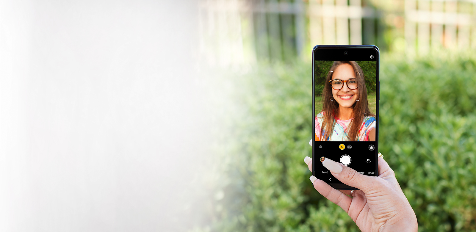woman taking a selfie