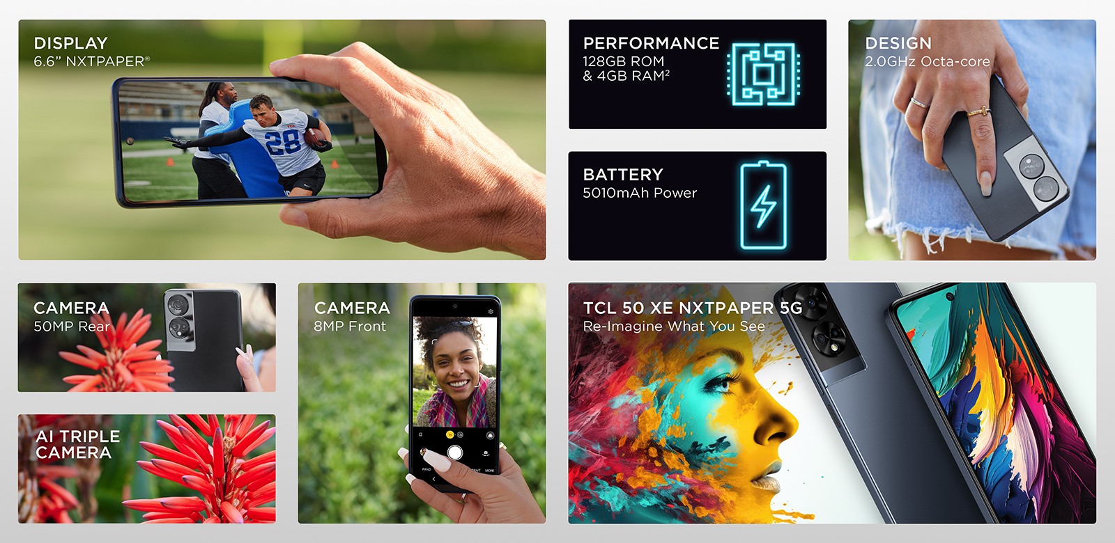 collage of phone key features