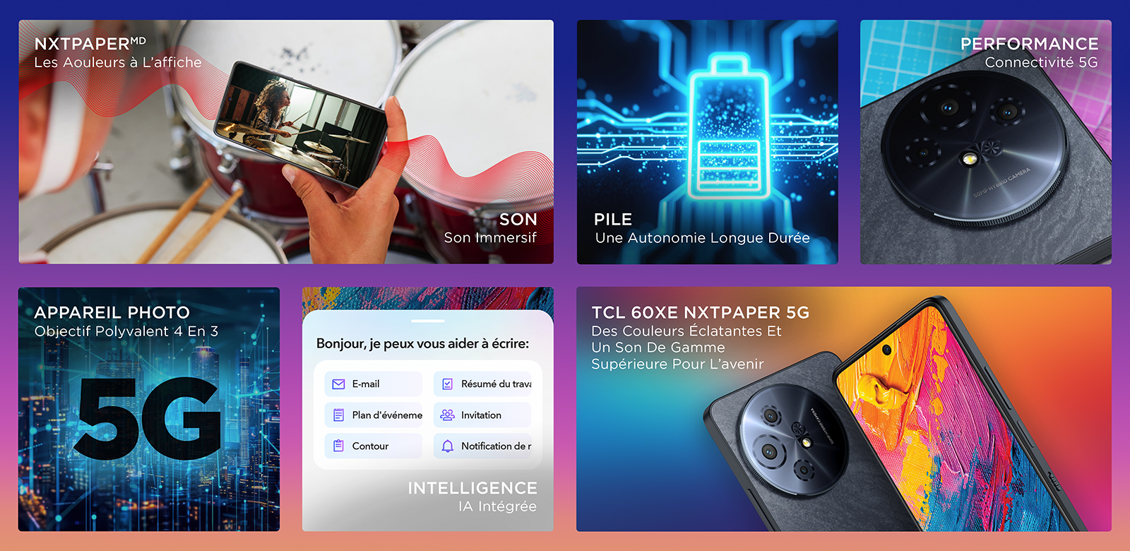 collage of phone key features