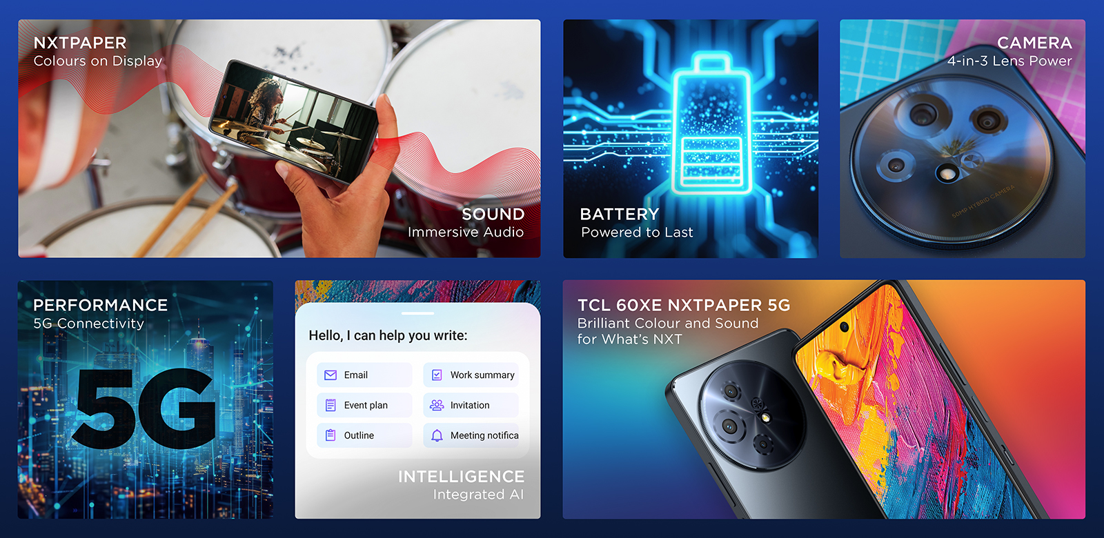 collage of phone key features