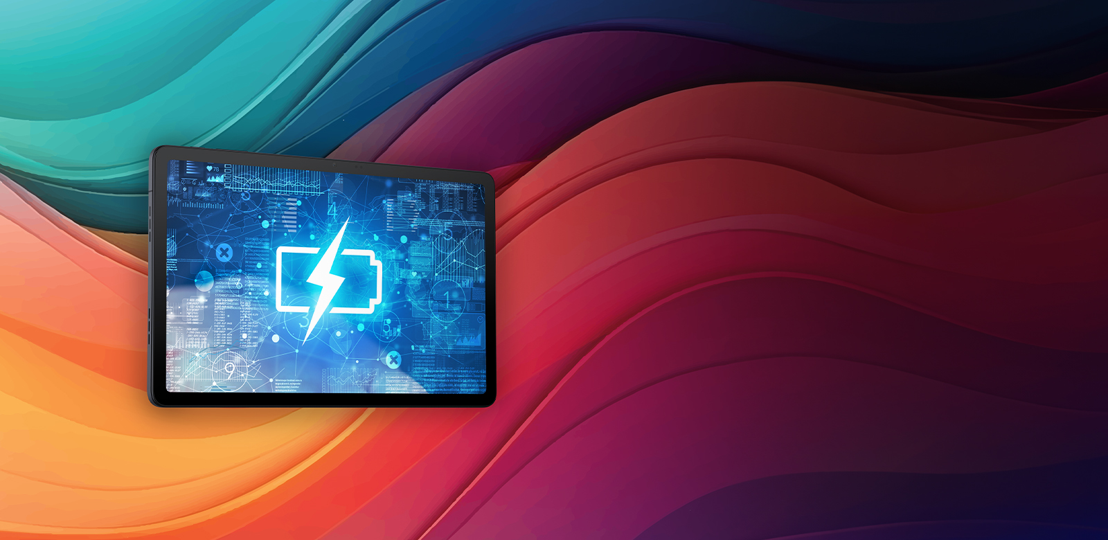 battery displayed on tablet