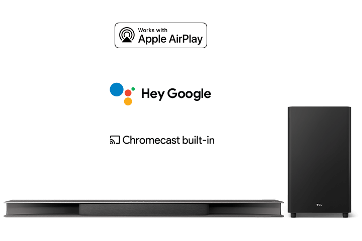 Chromecast, AirPlay & Bluetooth Sound Bar 